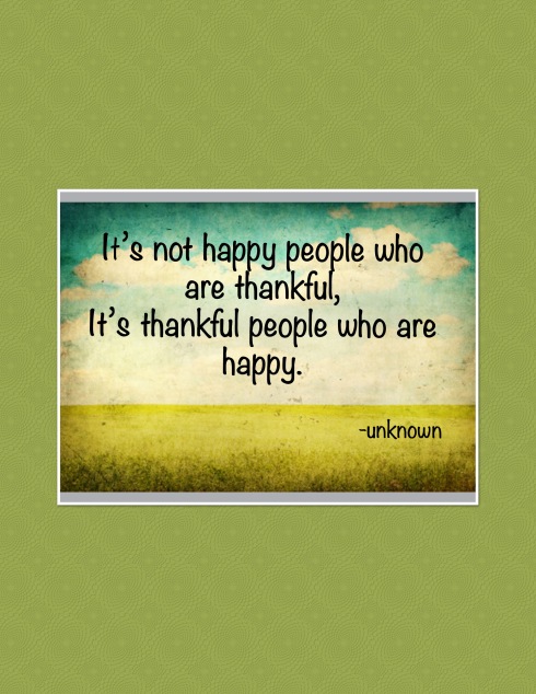 Be Thankful Be Happy. 